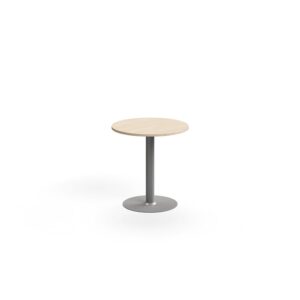Stół ALVA, Ø700x720 mm, laminat wysokociśnieniowy, srebrny/brzoza