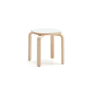 Stołek dziecięcy VIDE, laminat biały, W 350 mm