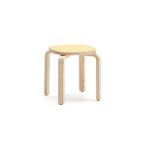 Stołek dziecięcy VIDE, laminat żółty, W 350 mm