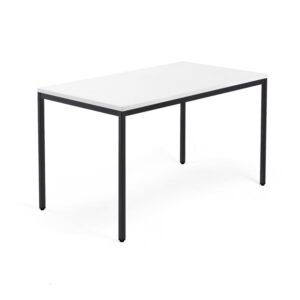 Biurko QBUS, rama 4 nogi, 1400x800 mm, czarny, biały