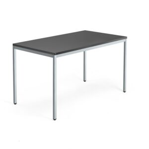 Biurko QBUS, rama 4 nogi, 1400x800 mm, srebrny, czarny