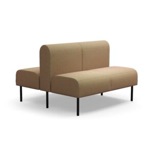 Sofa modułowa VARIETY, 2-osobowa, podwójna, tkanina Blues CSII, turkusowo-pomarańczowy