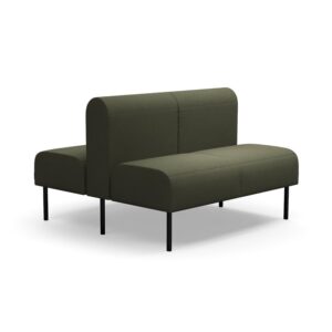 Sofa modułowa VARIETY, 2-osobowa, podwójna, tkanina Blues CSII, oliwkowy