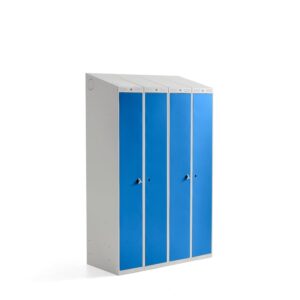 Szafa ubraniowa CLASSIC COMBO, 4 drzwi, 1900x1200x550 mm, niebieski