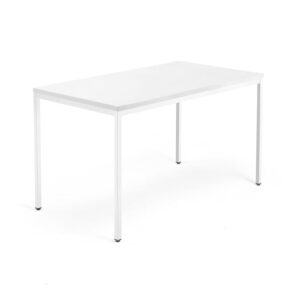 Biurko QBUS, rama 4 nogi, 1400x800 mm, biały, biały