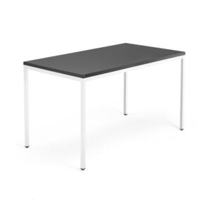 Biurko QBUS, rama 4 nogi, 1400x800 mm, biały, czarny