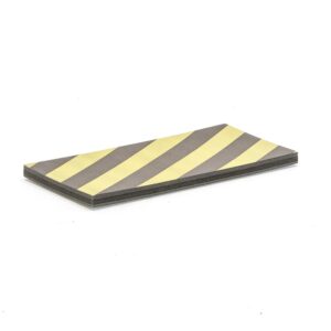 Profil ochronny z pianki, prosty, 500x250 mm, grubość 25 mm, zółto-czarny