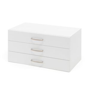 Wkład z 3 szufladami FLEXUS, 375x720x410 mm, biały
