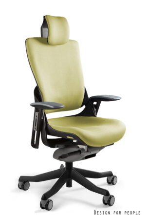 FOTEL BIUROWY WAU 2 - CZARNY/TKANINA BL410 MUSTARD Unique
