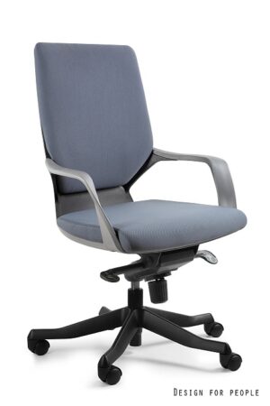 FOTEL BIUROWY APOLLO (W-908) - CZARNY, BL417 SLATEGREY Unique