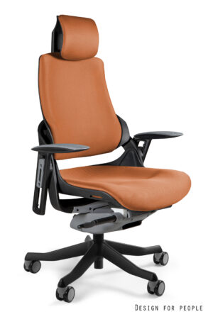 FOTEL BIUROWY WAU - CZARNY/TKANINA BL405 MANDARIN Unique