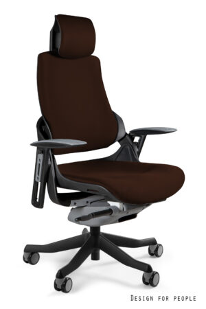 FOTEL BIUROWY WAU - CZARNY/TKANINA BL406 COCOA Unique