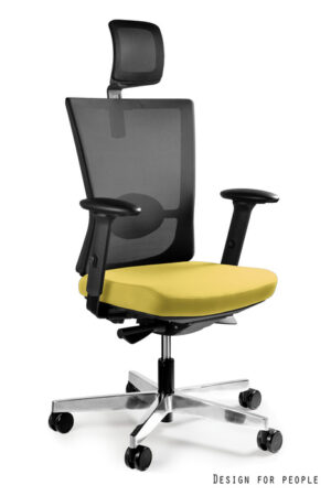 FOTEL BIUROWY FORTE - TKANINA BL410 MUSTARD Unique