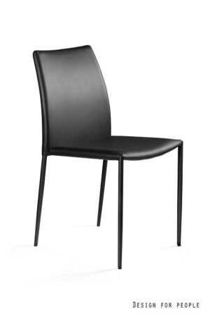 KRZESŁO DESIGN - EKO-SKÓRA RPU-001 CZARNA Unique
