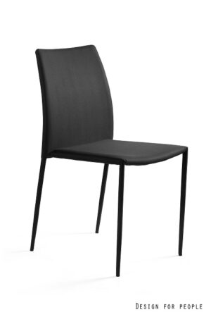 KRZESŁO DESIGN - TKANINA PVC-4 CZARNA Unique