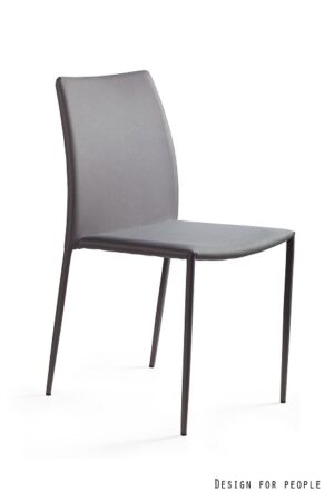 KRZESŁO DESIGN - EKO-SKÓRA RPU-004 SZARA Unique