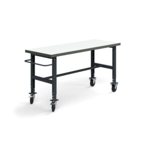 Mobilny stół roboczy TRUST, 2000x760 mm, nośność 200 kg, laminat HPL