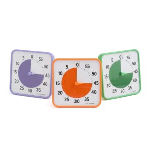 Minutnik TIME TIMER, 3 sztuki, średni, magnetyczny, pomarańczowy/zielony/fioletowy
