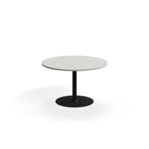 Stół VERTICUS, Ø1200x720 mm, jasnoszary/czarny