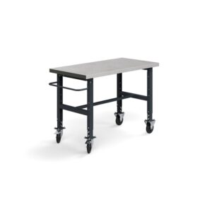 Mobilny stół roboczy TRUST, 1500x760 mm, nośność 200 kg, stal
