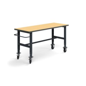 Mobilny stół roboczy TRUST, 2000x760 mm, nośność 200 kg, płyta pilśniowa