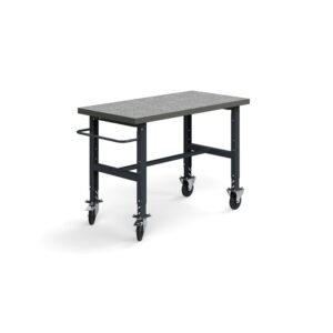 Mobilny stół roboczy TRUST, 1500x760 mm, nośność 200 kg, winyl