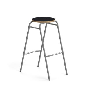 Stołek barowy ALTUS, W 790 mm, srebrny/antracyt