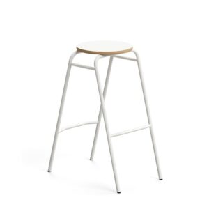 Stołek barowy ALTUS, W 790 mm, biały