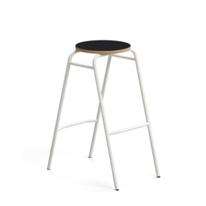 Stołek barowy ALTUS, W 790 mm, biały/antracyt