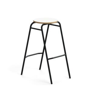 Stołek barowy ALTUS, W 790 mm, antracyt/biały