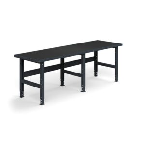 Stół roboczy TRUST, 2500x760 mm, nośność 300 kg, z matą ochronną