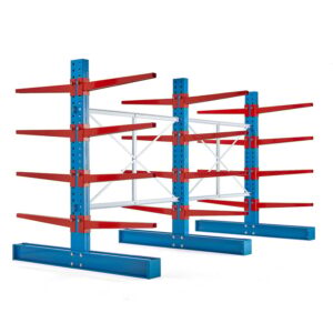 Regał wspornikowy EXPAND, 3 filary podwójne, 24 ramiona 1000 mm, 12000 kg
