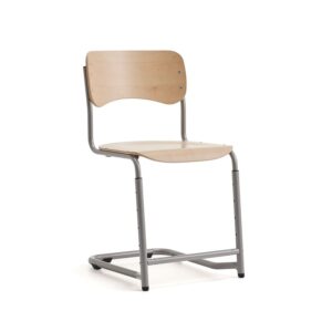 Krzesło szkolne ELEVATE, regulowana wysokość: 460-640 mm, srebrny/brzoza