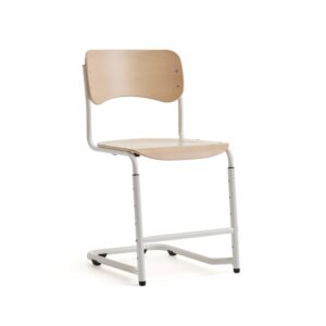 Krzesło szkolne ELEVATE, regulowana wysokość: 460-640 mm, biały/brzoza