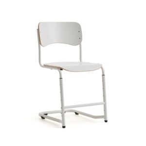 Krzesło szkolne ELEVATE, regulowana wysokość: 460-640 mm, biały