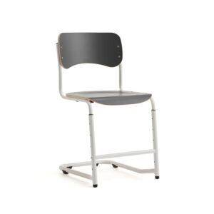 Krzesło szkolne ELEVATE, regulowana wysokość: 460-640 mm, biały/antracyt