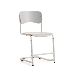 Krzesło szkolne ELEVATE, regulowana wysokość: 460-640 mm, biały/szary