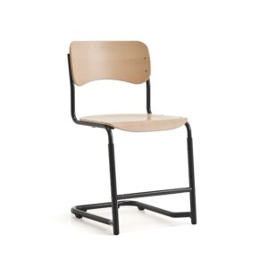 Krzesło szkolne ELEVATE, regulowana wysokość: 460-640 mm, antracyt/brzoza