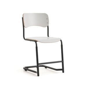 Krzesło szkolne ELEVATE, regulowana wysokość: 460-640 mm, antracyt/biały