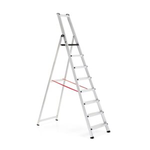 Profesjonalna drabina aluminiowa UPWARD, 8 stopni, wys. 1800 mm
