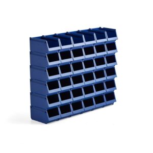 Wielofunkcyjne pojemniki magazynowe AJ 9000, seria 9074, 250x148x130 mm, 36 szt., niebieski