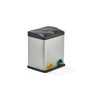 Pojemnik do segregacji ADDISON, 2 przegrody, 480x395x340 mm, 30 L