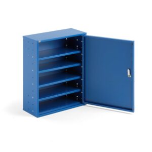 Szafka metalowa SERVE, bez pojemników, 580x470x205 mm, niebieski