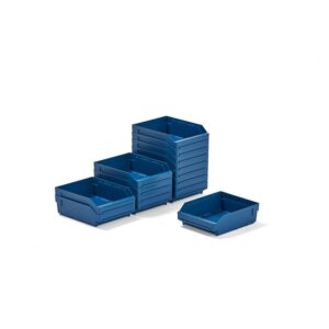 Pojemnik na małe przedmioty REACH, 300x240x95 mm, 15 szt., niebieski