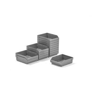 Pojemnik na małe przedmioty REACH, 300x240x95 mm, 15 szt., szary