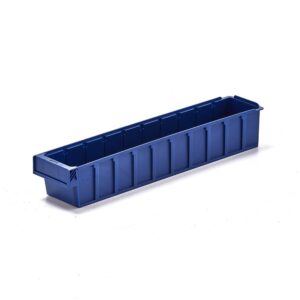 Pojemnik magazynowy DETAIL, mieści 9 przegród, 600x115x100 mm, niebieski