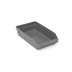 Pojemnik magazynowy REACH, 400x240x95 mm, 6,5 L, szary