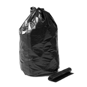 Worki na odpady, 15 rolek (10 szt./rolka), 125 L, czarny
