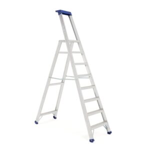 Aluminiowa drabina HIGHER z platformą, 8 stopni, platforma 1830 mm