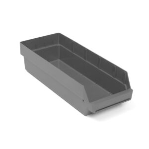 Pojemnik magazynowy REACH, 600x240x150 mm, 16,3 L, szary